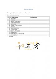 English Worksheet: Olympic Sports