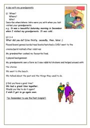 English Worksheet: A day with my grandparents