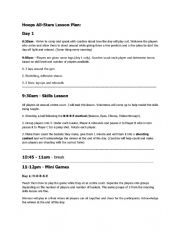 English Worksheet: Basketball lesson plan
