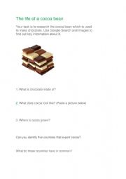 English Worksheet: The Life of a Cocoa Bean: Globalisation