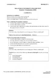 English Worksheet: speaking tasks