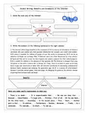 Internet Benefits and Drawbacks - Guided Writing - 9th Form