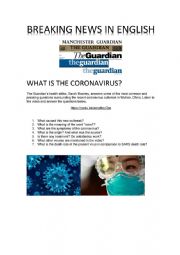 English Worksheet: BREAKING NEWS IN ENGLISH_CORONAVIRUS