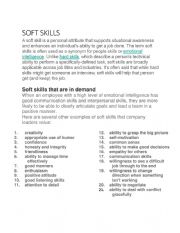 English worksheet: WHY SOFT SKILLS ARE IMPORTANT