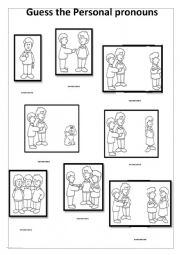English Worksheet: Guess the Personal pronouns