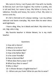 English Worksheet: TEXT
