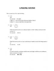 English Worksheet: Linking sound of English