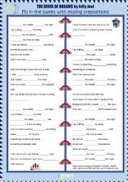 Learn prepositions with the help of The River of Dreams by Billy Joel