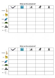 English Worksheet: How do these animals move?