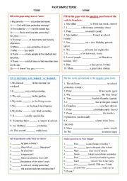 English Worksheet: simple past tense
