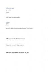 English Worksheet: Movie review 