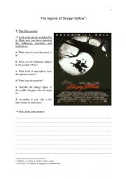 English Worksheet: The legend of Sleepy Hollow