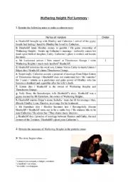 English Worksheet: Wuthering Heights Plot Summary