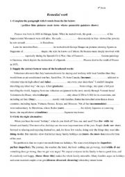 English Worksheet: remedial work