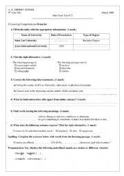 English Worksheet: remedial work