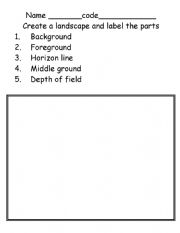 English Worksheet: Parts of a landscape