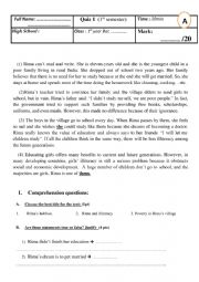 English Worksheet: Education