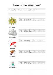 English Worksheet: weather