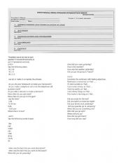 English Worksheet: Introductory Level Oral Evaluation