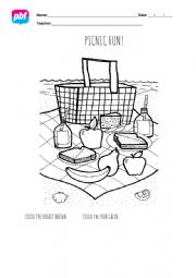 English Worksheet: picnic