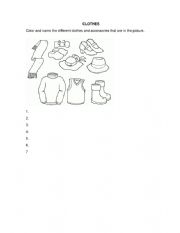 English Worksheet: Clothes
