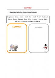 English Worksheet: Clothes