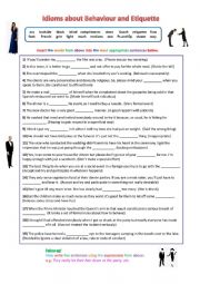 English Worksheet: Idioms about Behaviour and Etiquette