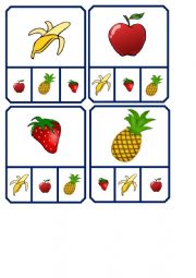 English Worksheet: Food Card Game (1/3)