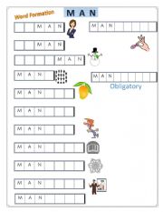 English Worksheet: Word building