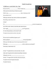 English Worksheet: English Through Song