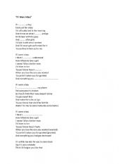 English Worksheet: If I were a boy- Song - Second Conditional listening/grammar Practice 
