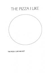 English Worksheet: The pizza I like 