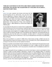 Marie Curie biography read and find differences