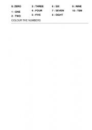 English Worksheet: numbers