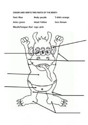 English Worksheet: Colors