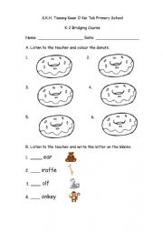 English Worksheet: Last Donut Workheet