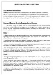 English Worksheet: Genetic engineering