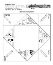 English Worksheet: Halloween poem + finger game