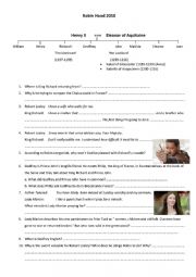 Robin Hood 2010 film worksheet