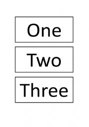 English Worksheet: FLASHCARDS NUMBERS