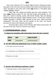 English Worksheet: placement test