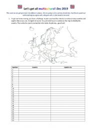 English Worksheet: Let�s get all multicultural