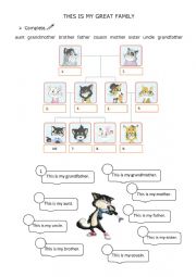 English Worksheet: family