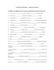 English Worksheet: Second conditional 