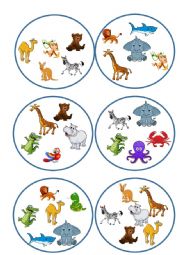 Wild animals dobble kids