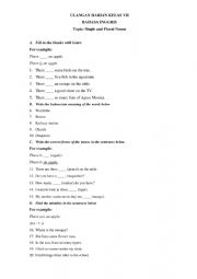 English Worksheet: excersie for NOUN
