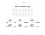 English Worksheet: Rainbow song worksheet