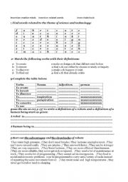 English Worksheet: inventive creative minds