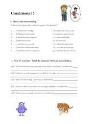 English Worksheet: Conditional Type 3