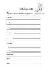 English Worksheet: Inside a compute desktop